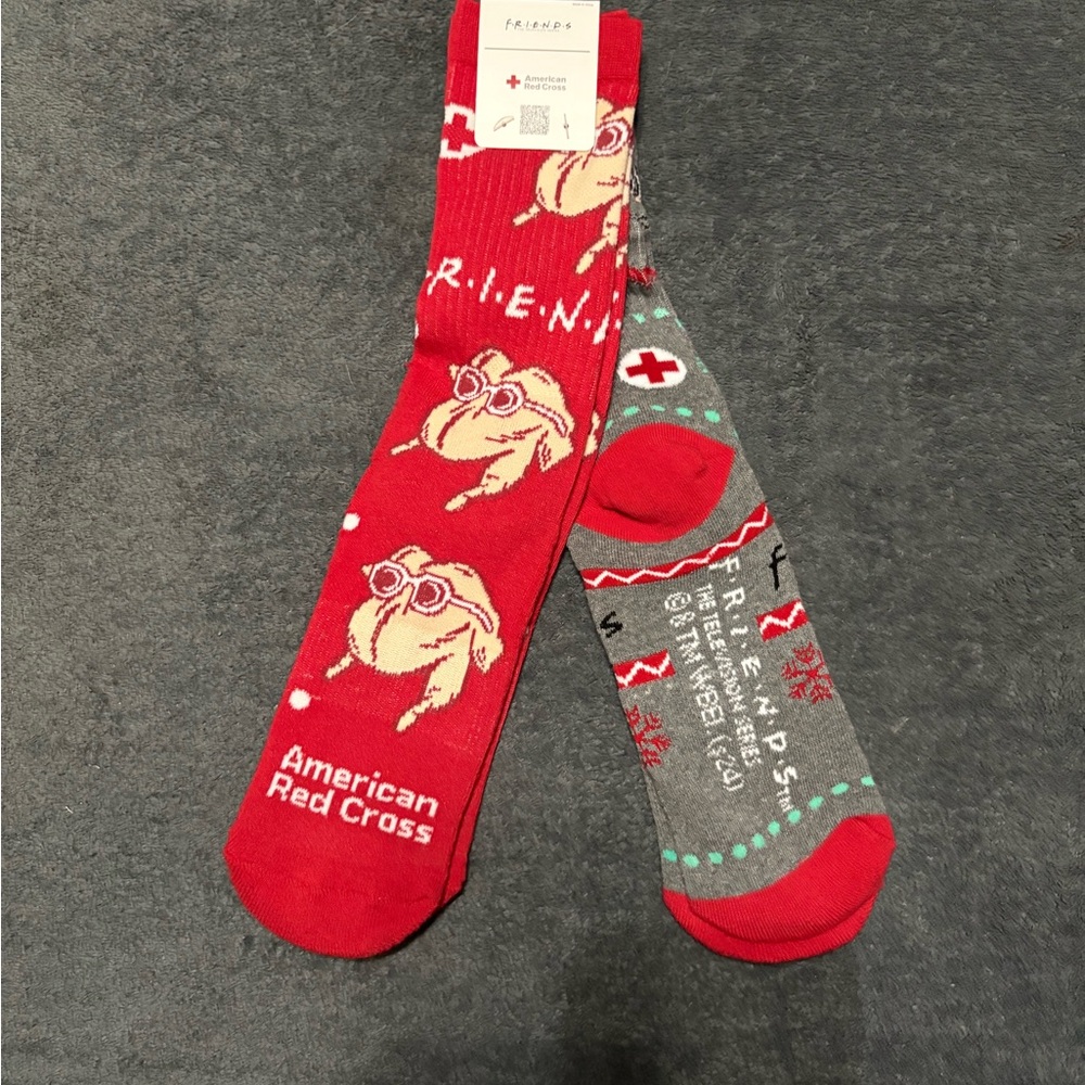 Red and Gray Socks